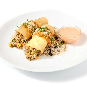 Adobo Chicken, Quinoa & Kale Enchiladas