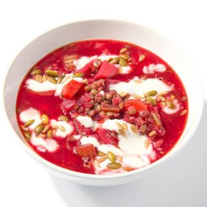 Lemon Ginger Lentil Borscht