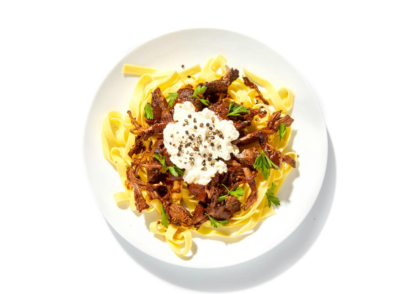 Tagliatelle with Birria Bolognese