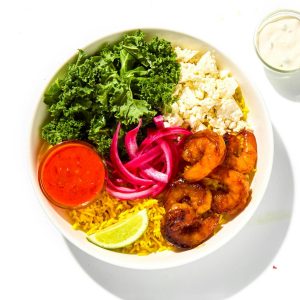 Harissa-Grilled Shrimp Bowl