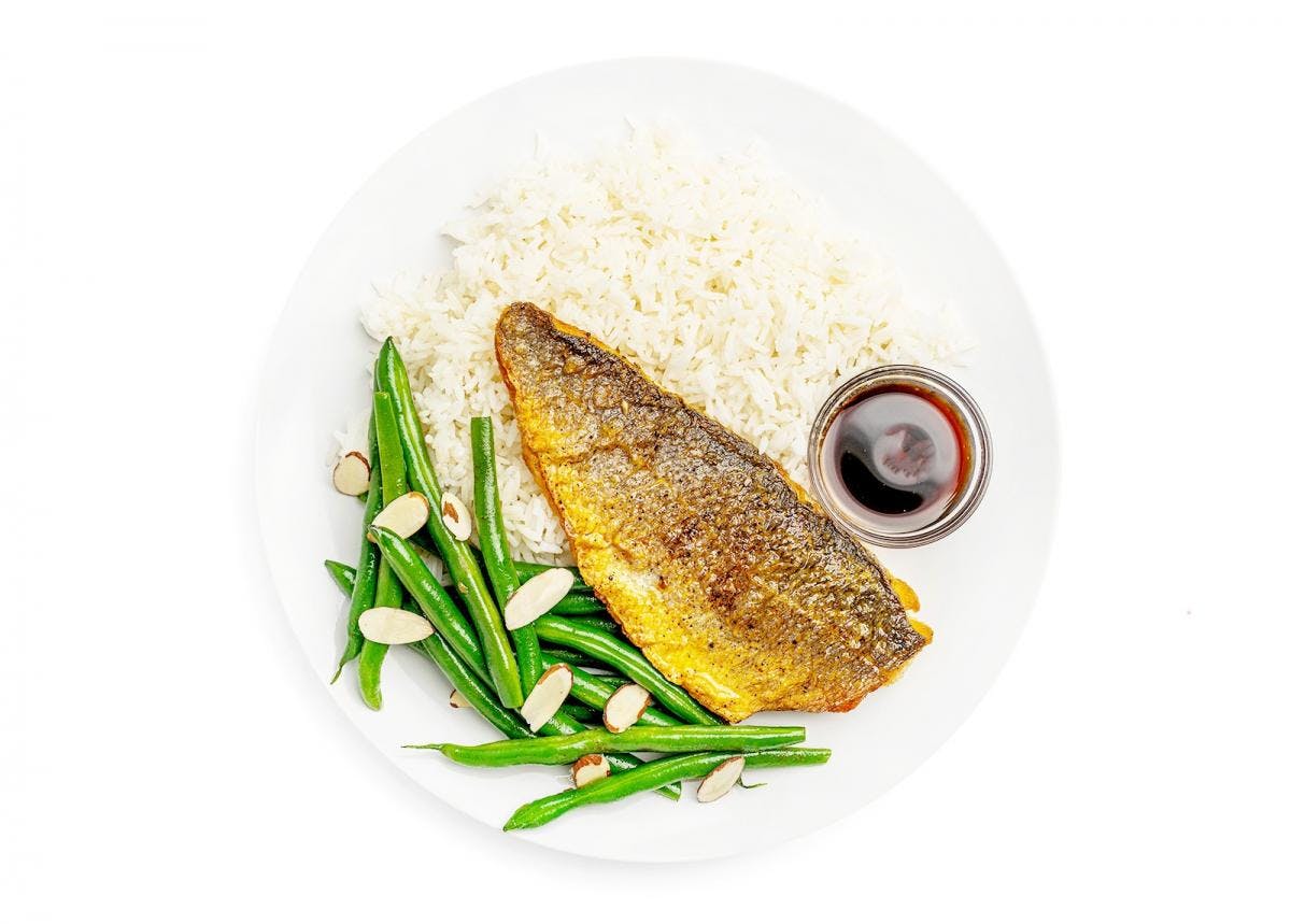 Seared Sea Bass with Tamari Chili Sauce
